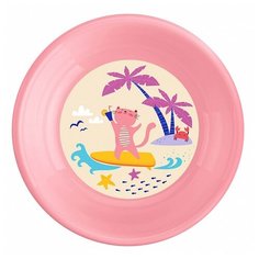 Тарелка Пластишка с декором (4313224), розовый
