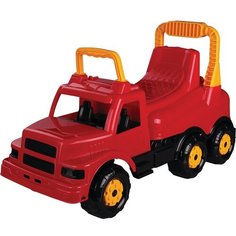 Машинка каталка детская Plast Land Веселые гонки, красная