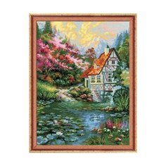 Набор для вышивания крестом Водяная мельница Риолис арт.1394 30х40 см