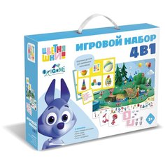 Набор настольных игр Origami 4в1 Цветняшки 07563