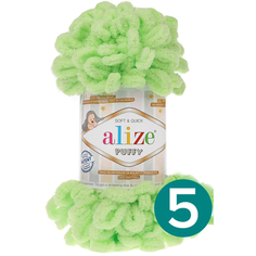 Пряжа Alize Puffy, 100 г, 9 м, 5 шт., 41 ментол