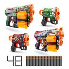 Набор игровой X-SHOT Скинс Бластеры 4шт 36542