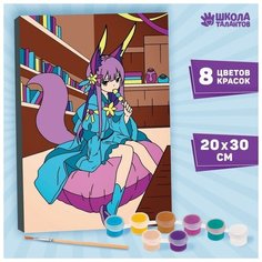 Картина по номерам ТероПром 9472194 «Девочка с хвостиком», 20х30 см Школа талантов