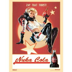 Плакат, постер на бумаге Nuka Cola/Нюка Кола/игровые/игра/компьютерные герои персонажи. Размер 60 х 84 см