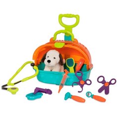 Игровой набор Ветеринар Battat с переноской на колесиках и мягкой игрушкой