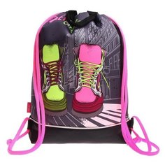 Мешок для обуви 43*36 см, 1 отделение с карманом, МО-31с-21 Яркие кеды Оникс