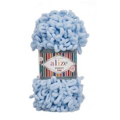 Пряжа Alize Puffy Fine, 100 г, 14.5 м, 5 шт., 218 детский голубой