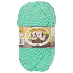 Пряжа Adelia Happy, 100 % акрил, 50 г, 128 м, 10 шт., 17 мятный