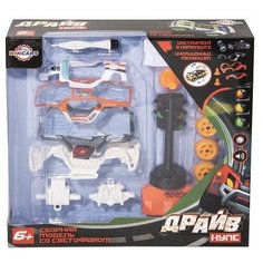 Wincars Игровой набор Машина инерционная со светофором разборная 13 см 15 дет YK-2210_Оранжевый