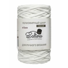 Пряжа SALTERA Шнур полиэфирный 5 мм Saltera, белый - 01, 100% полиэфир, 1 моток, 390 г, 100 м.