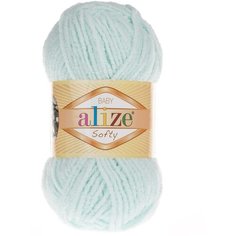 Пряжа Alize Softy (Ализе Софти) - 2 мотка Цвет: 15, Водяная зелень 100% микрополиэстер 50 г / 115 м