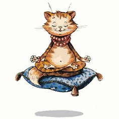 Картина по номерам на стену "Кот медитация" Раскрасим сами