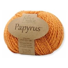 Пряжа Fibra Natura Papyrus Фибра Натура Папирус, 77% хлопок, 23% шелк, 50 г, 120 м, 1 моток.