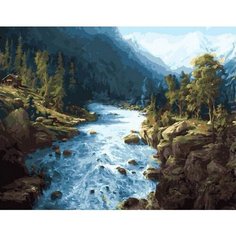 Картина по номерам Сила горной реки 40х50 см Hobby Home