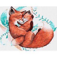 Картина по номерам Лисенок с мамой 40х50 см Hobby Home