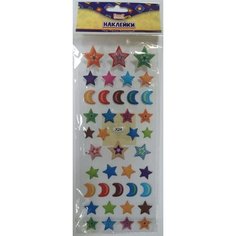 Наклейки объемные праздник 8,5*19,5см, 4 дизайна, п/п с европодвесом FANCY CREATIVE, артикул FD060055 Action!