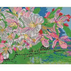Вышивка бисером картины Цвет яблони 24*30см Светлица