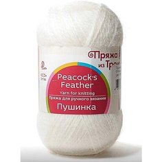 Пряжа из Троицка "Пушинка" 50% шерсть, 50% козий пух 10 шт. х 50 г 225 м №001 белый Троицкая камвольная фабрика