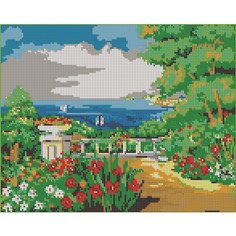 Алмазная мозаика картина Вид на море 35*43,5см Diamant