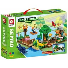 Конструктор SEMBO Pixels World: Поместье в джунглях, 419 детали (606109)