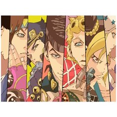 Картина по номерам на холсте Аниме JOJO (Джованна, Джотаро, ДжоДжо) - 8951 Г 30x40