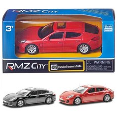 Машинка металлическая Uni-Fortune RMZ City 1:43 Porsche Panamera Turbo, без механизмов, 2 цвета (черный красный) 444009