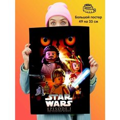 Постер плакат Lego Star Wars Лего Звездные войны 1st Color