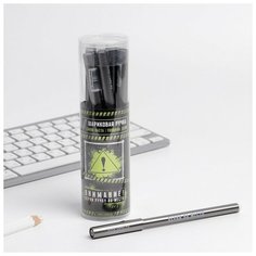 Ручка пластик с колпачком "Внимание!", синяя паста, 0.7 мм./В упаковке шт: 8 Art Fox