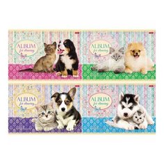 Альбом для рисования 40 л. Хатбер скоба "Маленькие друзья" 40А4В ассорти (7/35) Hatber