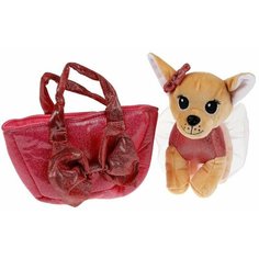 Мягкая игрушка Мой питомец Собачка с бантом в сумочке CT-AD230018-19