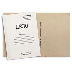 Папка-скоросшиватель "Дело №" (А4, до 200л, 440 г/м2, картон мелованный) белая, 1шт. Noname