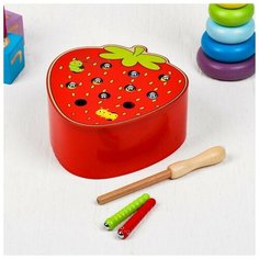 Игрушка развивающая рыбалка " Клубника" , 7 x 15,5 x 17 см Нет бренда