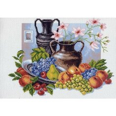 Канва с нанесенным рисунком Матренин Посад "Натюрморт с кувшинами", для вышивания крестом, 29х39 см