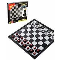 Настольная игра Шашки, шахматы, 2 в 1, на магнитах Нет бренда