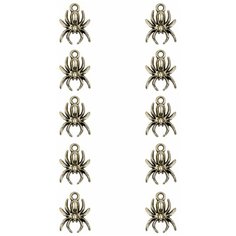 Подвеска паук 18х13х3 мм, отверстие - 2 мм, сплав олова с покрытием "старинное серебро", 10 шт. Kaboshon.Ru