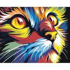 Картина по номерам Радужный кот 40х50 см АртТойс