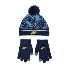 Шапка и перчатки Nike Camo Stripe Pom Beanie Set