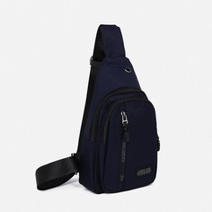 Сумка - слинг, текстиль, цвет синий No Brand