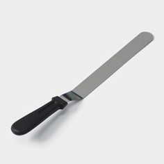 Лопатка-палетка с пластиковой ручкой, изогнутая, 37 см, рабочая часть 25 см, цвет черный No Brand