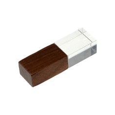 Флешка e 310 dark wood, 16 гб, usb2.0,чт до 25 мб/с,зап до 15 мб/с, зеленая подсветка No Brand