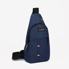 Сумка - слинг, текстиль, цвет синий No Brand
