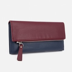 Кошелек на магнитах, цвет синий/бордовый No Brand