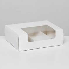 Коробка складная, под 3 эклера, белая, 20 x 15 x 6 см Upak Land