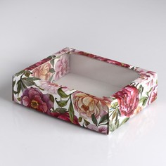 Коробка сборная крышка-дно с окном, No Brand