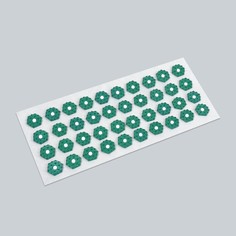 Ипликатор-коврик, основа спанбонд, 40 модулей, 14 × 32 см, цвет белый/зеленый Onlitop