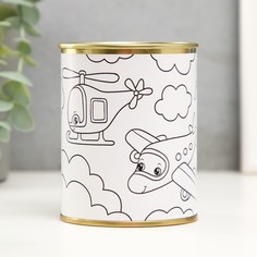 Копилка-банка металл детская раскраска No Brand