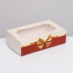 Коробка складная с окном под зефир No Brand