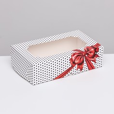 Коробка складная с окном под зефир No Brand