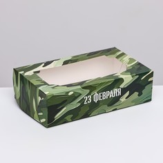 Коробка складная с окном под зефир No Brand