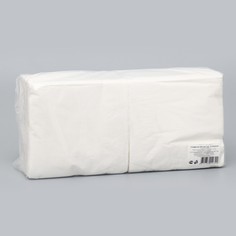 Салфетка белая, 33х33, 200 листов с тиснением No Brand